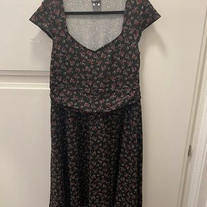 Retrolicious Black Floral Dress